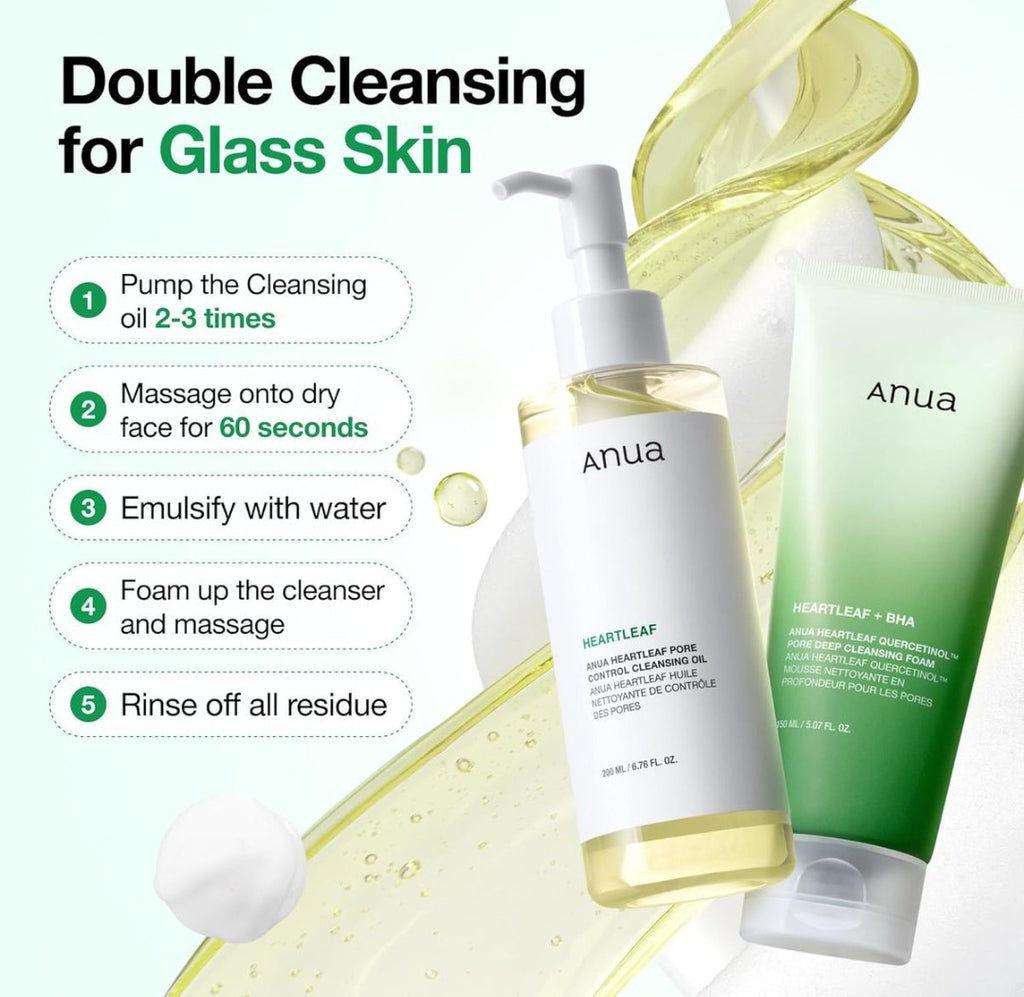 Anua Heartleaf Cleansing Oil Pore Cleanser, Sebum Care, Makeup Remover